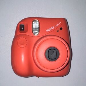 Instax Mini 7+ Camera in Vibrant Coral Polaroid